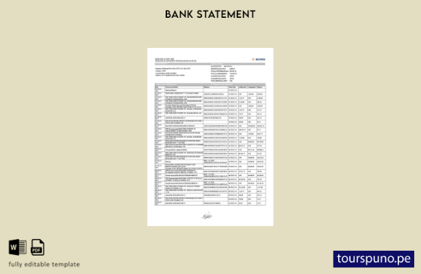 listo para imprimir Nigeria Acceda a la plantilla de word   extracto bancario